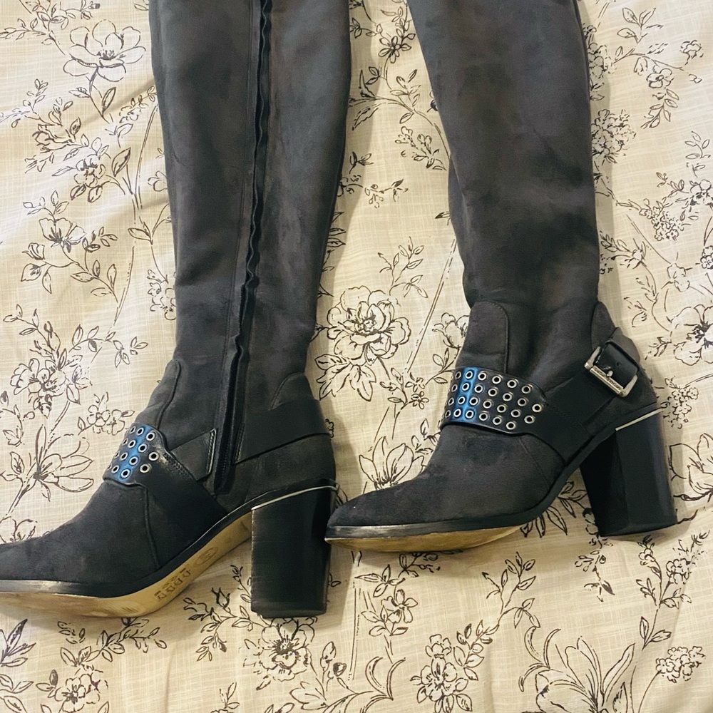 Michael Kors Brody Boots Sz 7.5 suede gray - Picture 6 of 7
